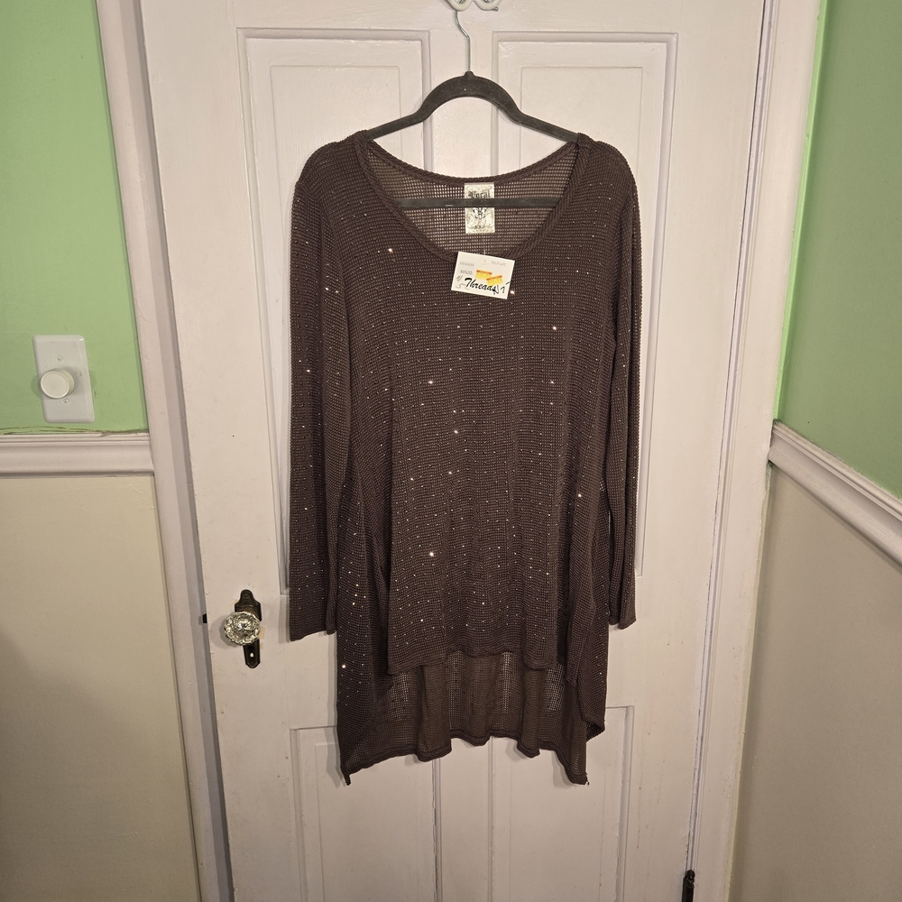Vocal Women's Grey Tunic Top Size M